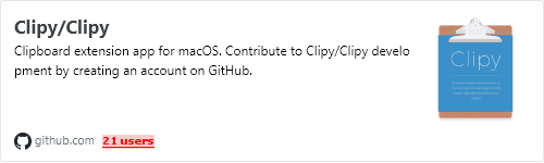 Clipy／Clipy
